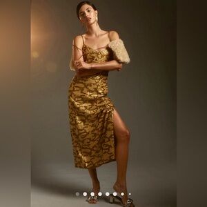 ❌ SOLD ❌ Anthropologie Sequined Slip Midi Dress